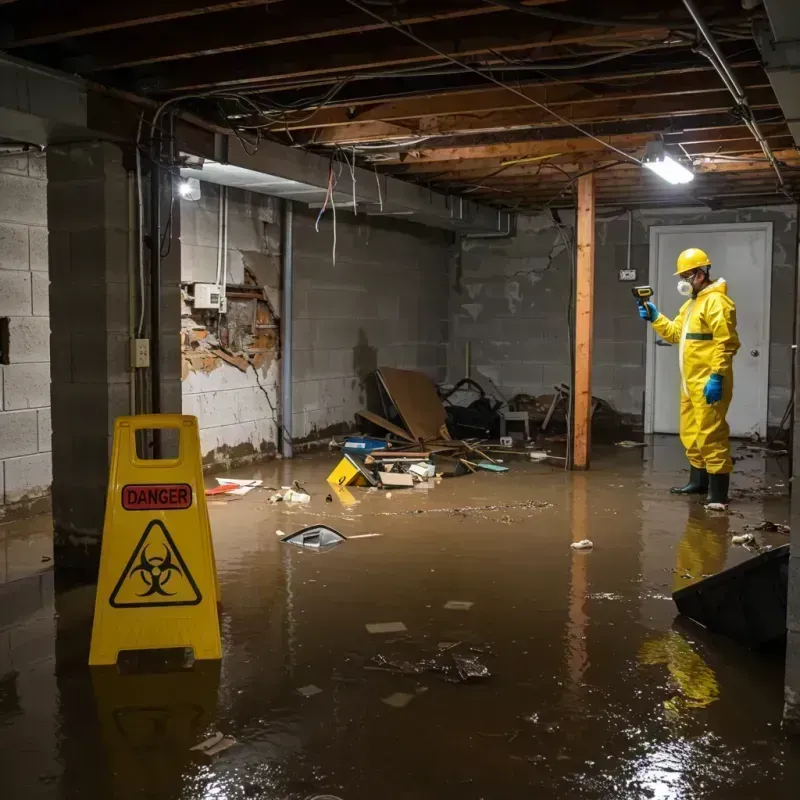 Flooded Basement Electrical Hazard in Wilmington, NC Property